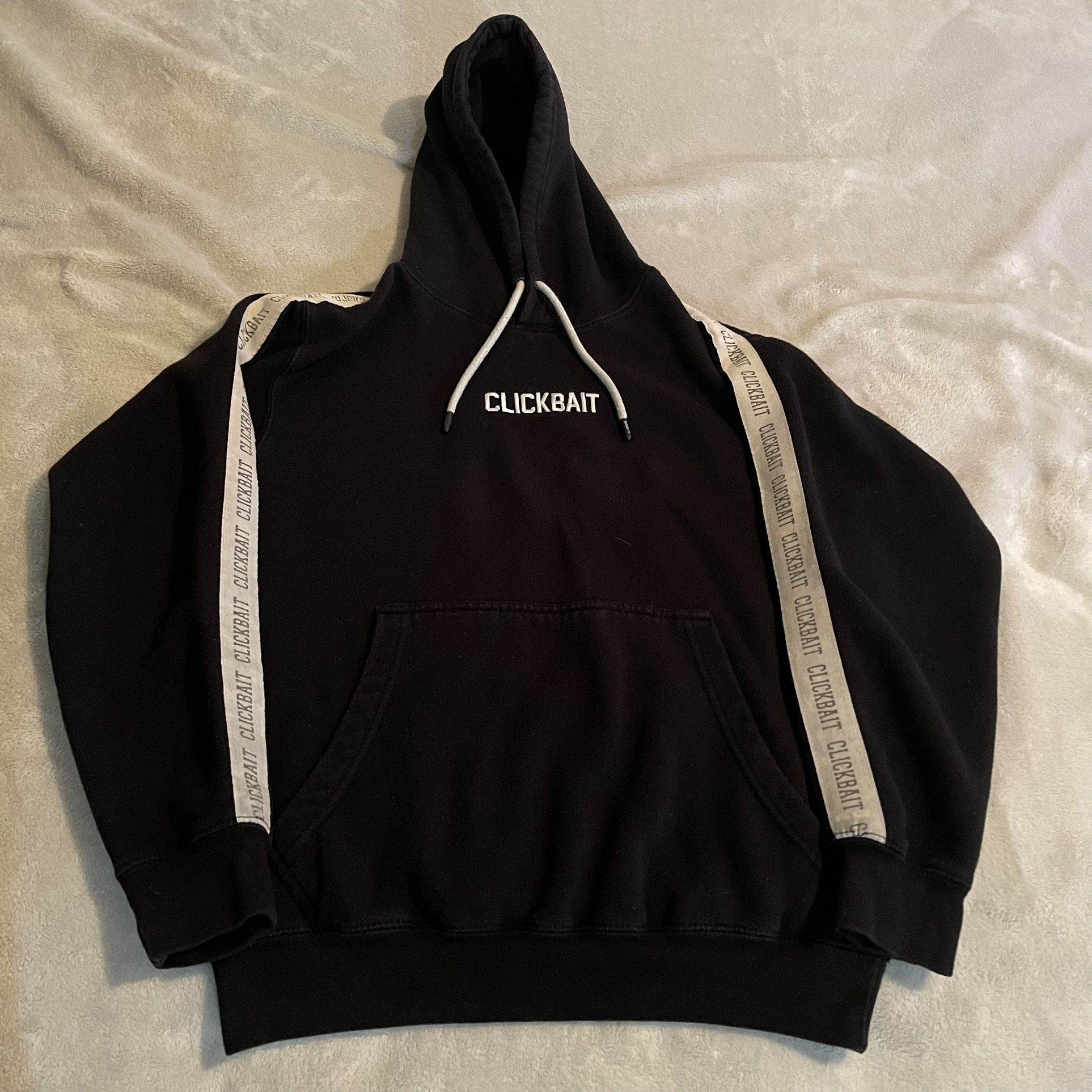 Clickbait Hoodie Adult Small Black David Dobrik Sweatshirt Pullover Sweater Gym