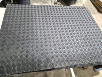 Deck Plate Black 36 in. x 48 in. Rubber Non-Slip Indoor Outdoor Commercial Floor Mat