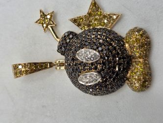Gold Diamond Character Pendant