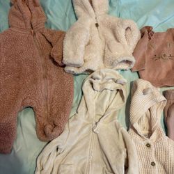 Baby Girl carters Pink Fuzzy & Knitted Clothes Bundle 0-3 -3 months 