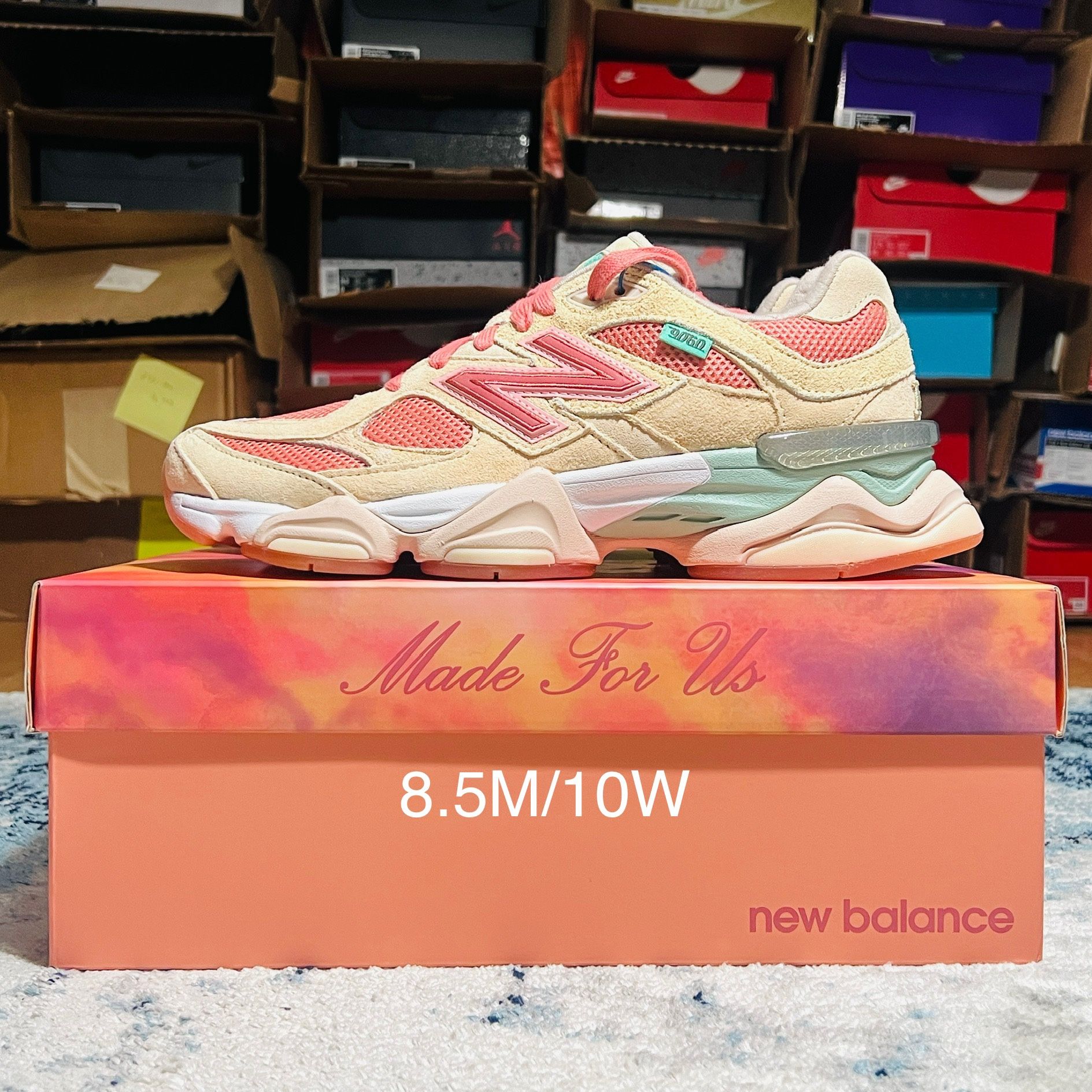 New Balance 9060 x JFG 'Penny Cookie Pink' Size 8.5M/10W U9060JF1 *NOT TRADING*