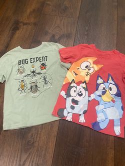 Lot of 2 boys shirts size 5t bluey #12