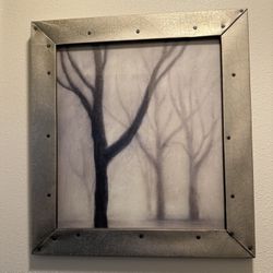 Framed Wall Art Decor Silver