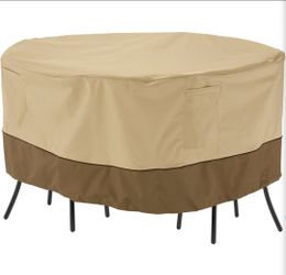 Veranda Water-Resistant 52 Inch Bistro Round Patio Table & Chair Set Cover