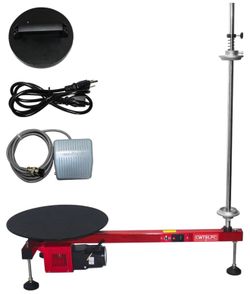 Electric Stretch Film Wrapping Bench,Film Dispenser Wrap Machine,Heavy Duty Film Wrapper Table Pallet Box Shrink for 12-28in Film, 110V