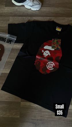 Bape shirt, Chinese new year, Red, size small