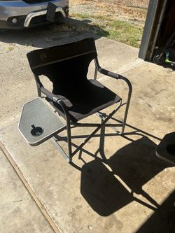 2 Coleman Folding Camp Chair with Side Table