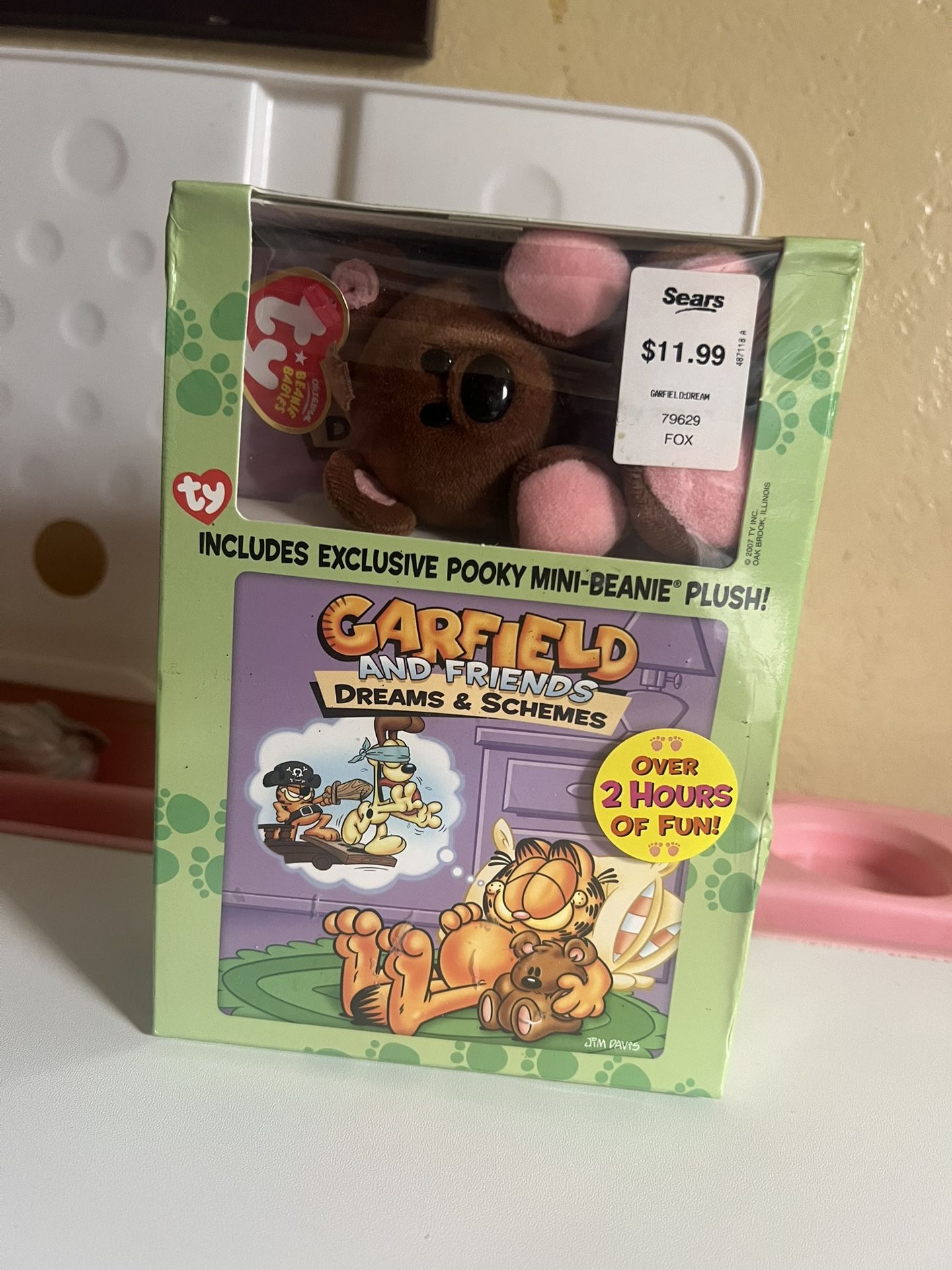 Rare Brand New Garfield And Dreams Friends & Dreams Schemes Pooky TY Beanie Plush DVD 2007