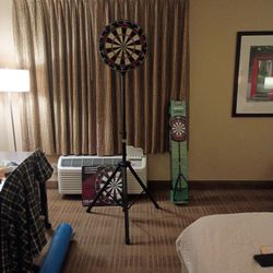 $100 BRAND Open Never UsedPOWER PLAY PORTABLE DARTBOARD STAND WITH COLONEL DART BOARD