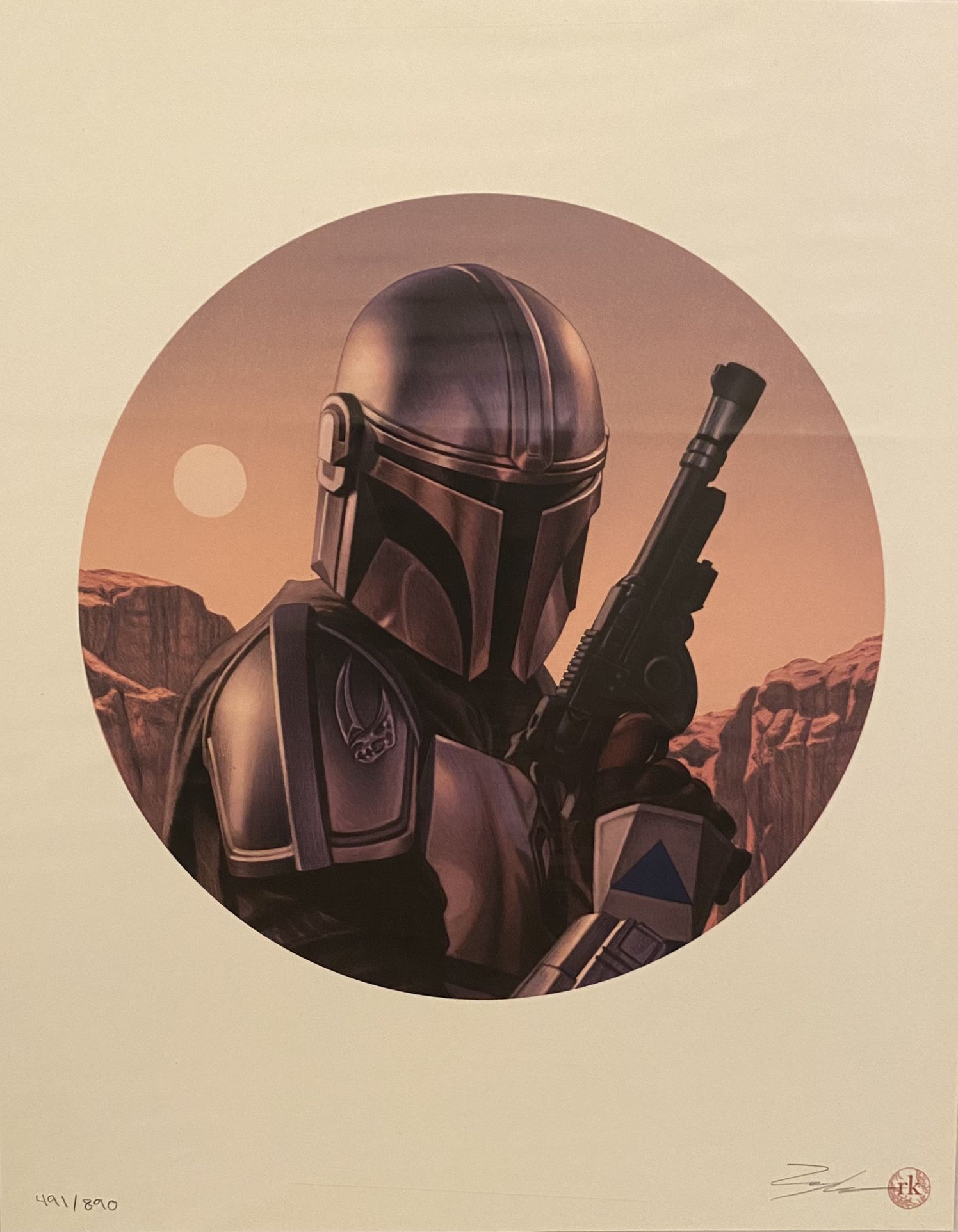 STAR WARS THE MANDALORIAN OFFICIAL LIMITED EDITION PRINT!!! 