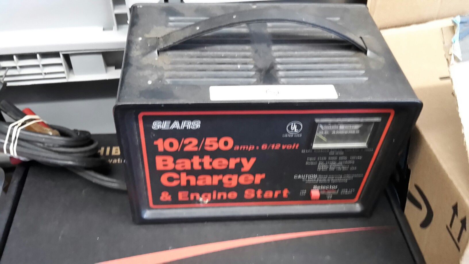 Sears 10/2/50 Amp. 6/12 Volt Battery Charger & Engine Starter