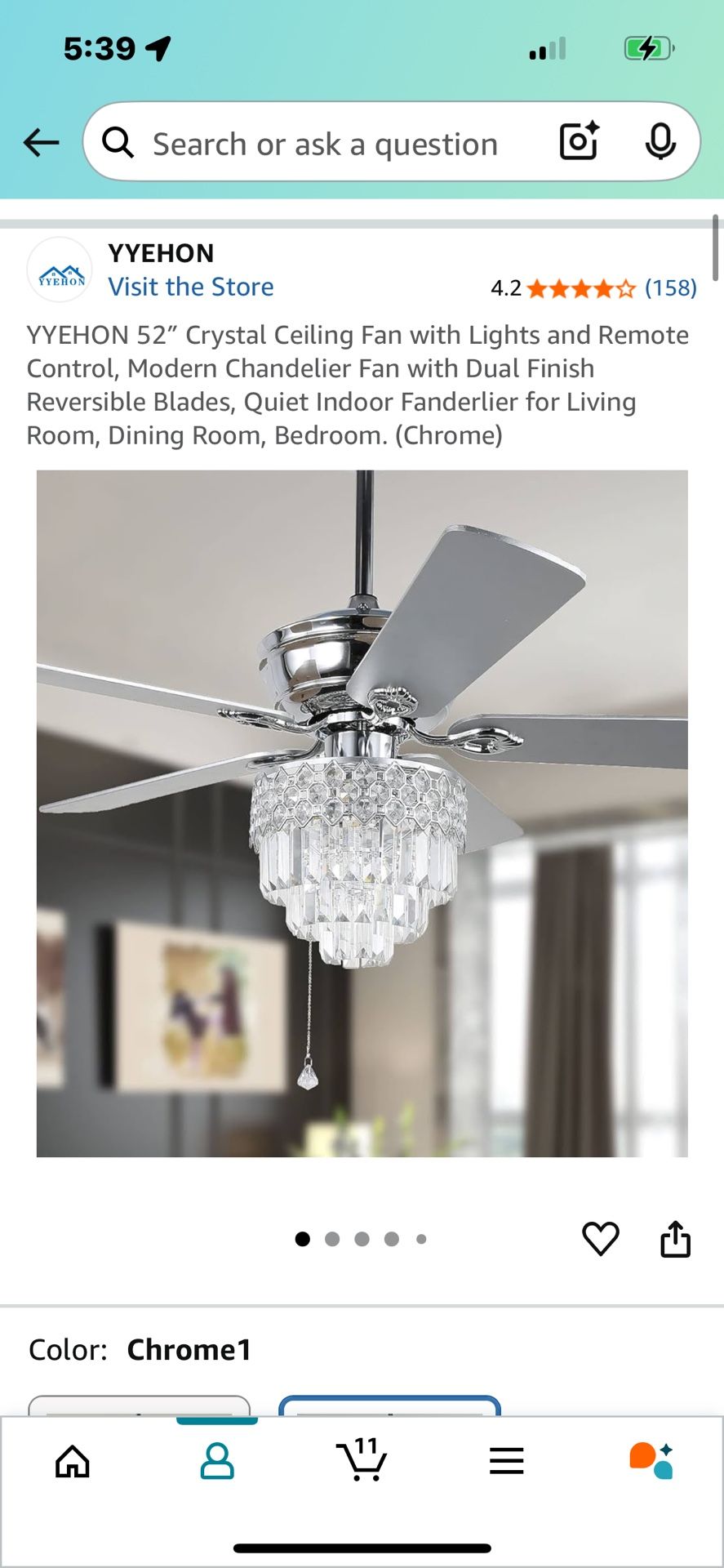 Chandelier Ceiling Fan 