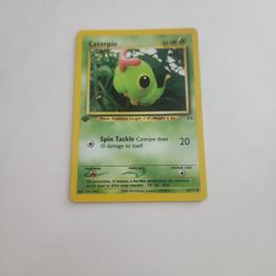Caterpie 53/75 First Edition Pokémon card from the Neo Discovery set
