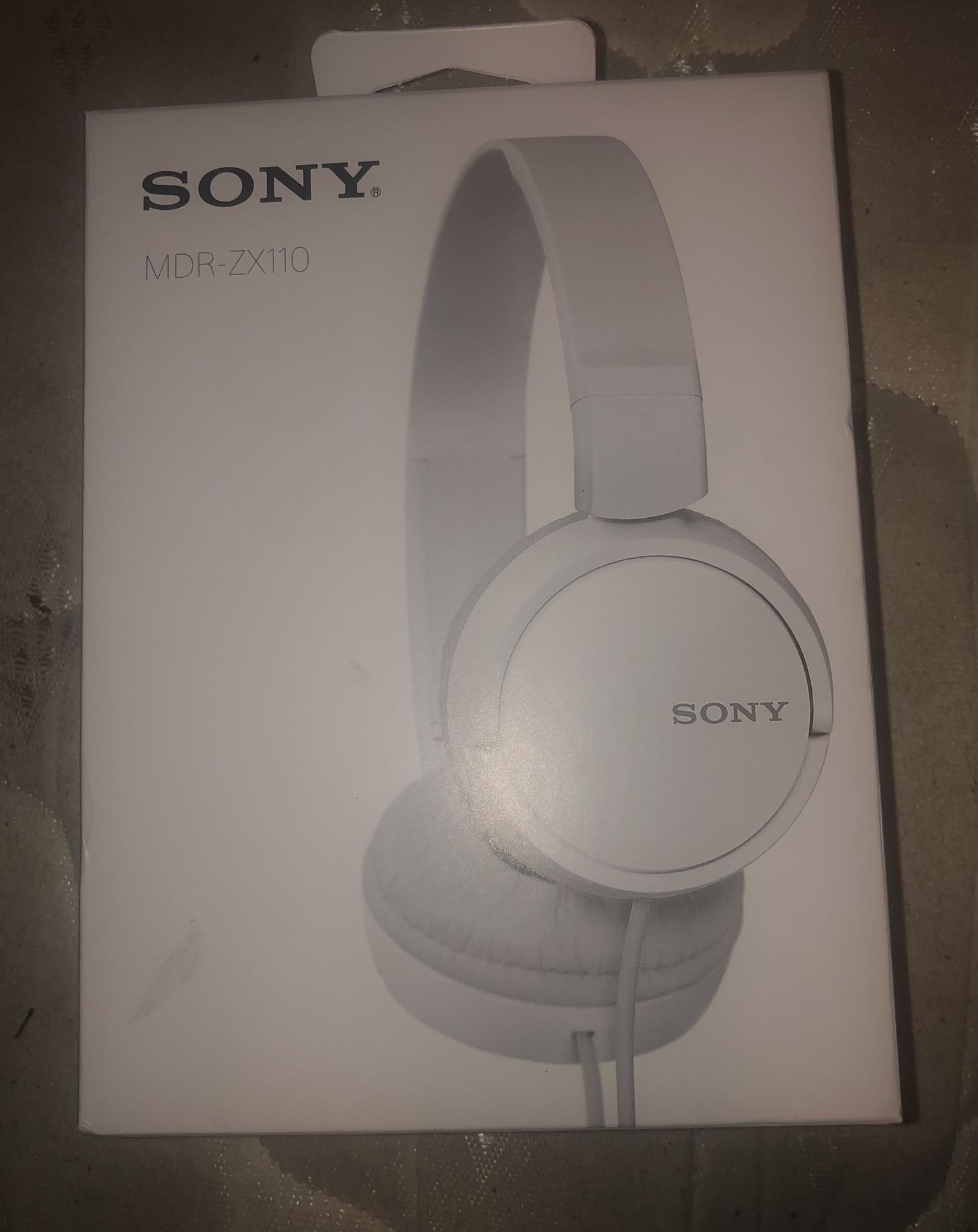 Sony ZX Series Wired On-Ear Headphones, White MDR-ZX110