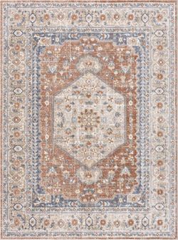 Gael Rust Boutique Washable Rug - Clearance
