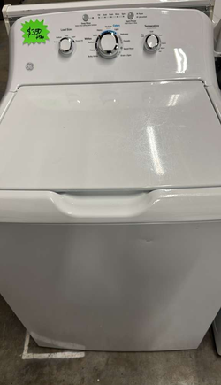 GE Top Load Washer – White, Simple Knob Controls, Deep Rinse