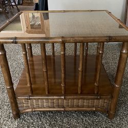 Glass top end table