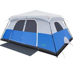 Instant Cabin Tent, 8 Person/10 Person Camping Tent Setup in 60 Seconds with Rainfly & Windproof Tent with Carry Bag for Family Camping & Hiking