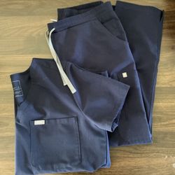 Navy Blue Figs Scrubs 
