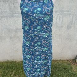 New Reyn Spooner One Fine day Tie Neck Hawaiian Dress Women's XS Blue
