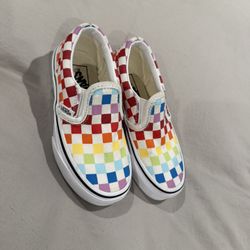 Kids Checkered Vans 11c