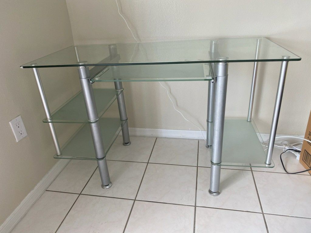 Computer glass desk $165 OBO
