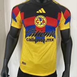 Soccer America america 🦅🦅las home and away local visitante aguilas New Jersey 2025- 2026 fan version player version small to 4xl tricampeon futbo