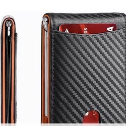 Fold RFID Blocking Wallet With Money Clip,Credit Card Holder