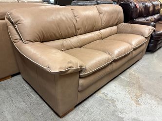 Beige Made in Italy Wide Arm 3-Seat Sofa