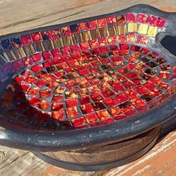 Mid-Century Mosaic Serving Dish 