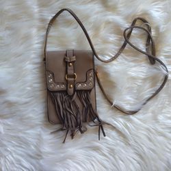 Rhinestone Fringed Cross Body Cellphone Holder