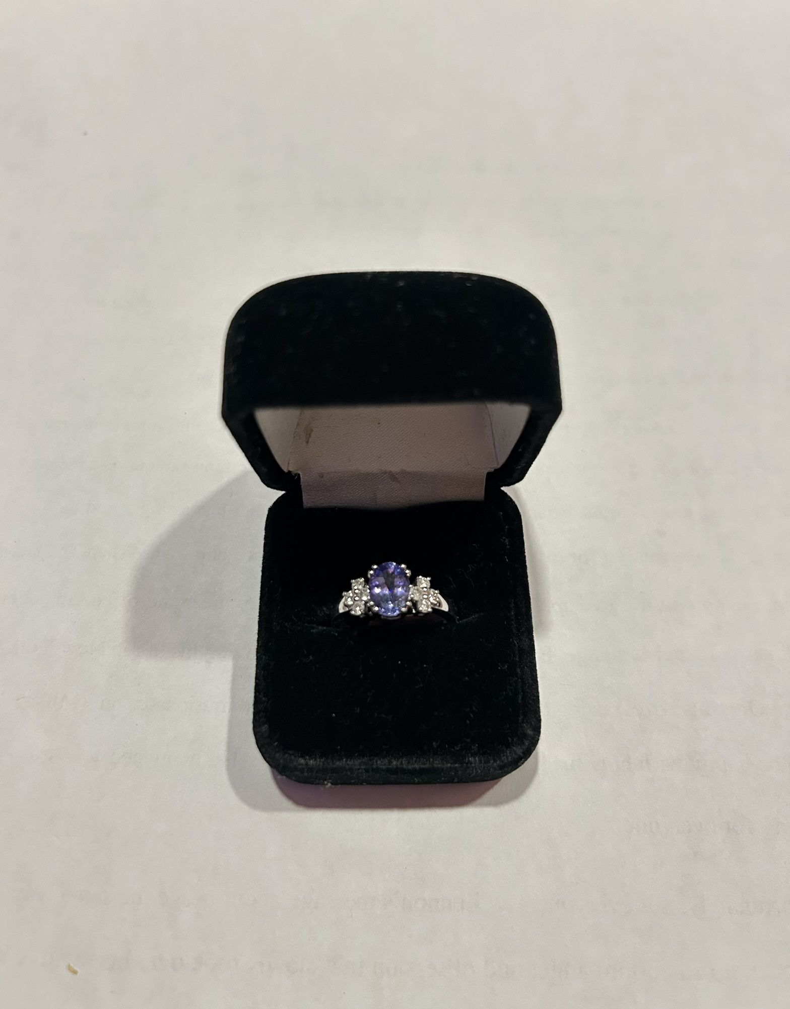 14k White Gold Tanzanite Ring