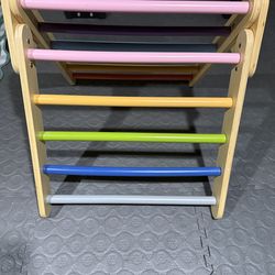 BanaSuper Foldable Pikler Triangle Climber Wooden Climbing