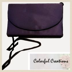 Colorful Creations Navy Blue Satin Clutch 