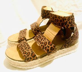 Leopard Platform Sandals 9m