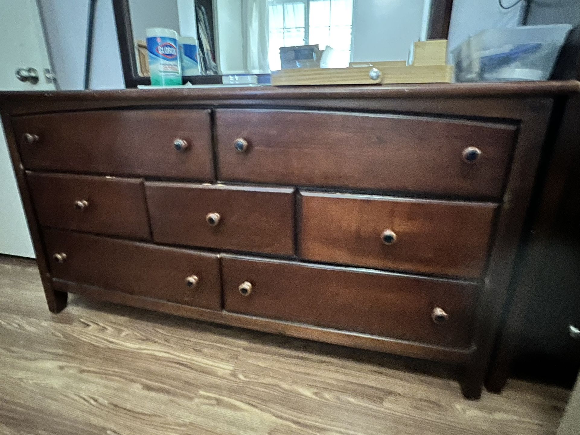 7 Drawer Dark Dresser