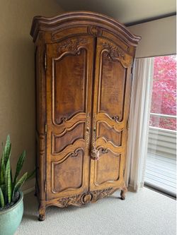 Solid Wood Ornate Armoire
