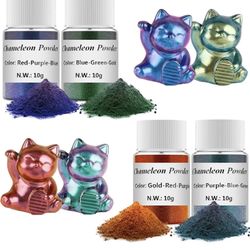 Chameleon Powder, Upgrade Color Shift Mica Powder for Epoxy Resin, 1.4oz Pearl Pigment Powder for Painting, Soap Making, Bath Bombs, Candle Making, Sl