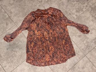 Cocomo Brown Floral Button-Front Blouse