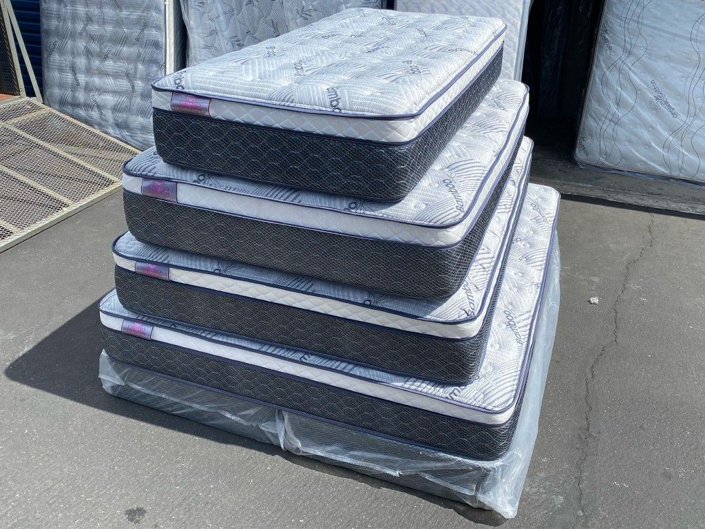 Full Bamboo Plush Comfort Europillow Top 12inch Matres!!