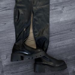 Thigh High Wedge Boots