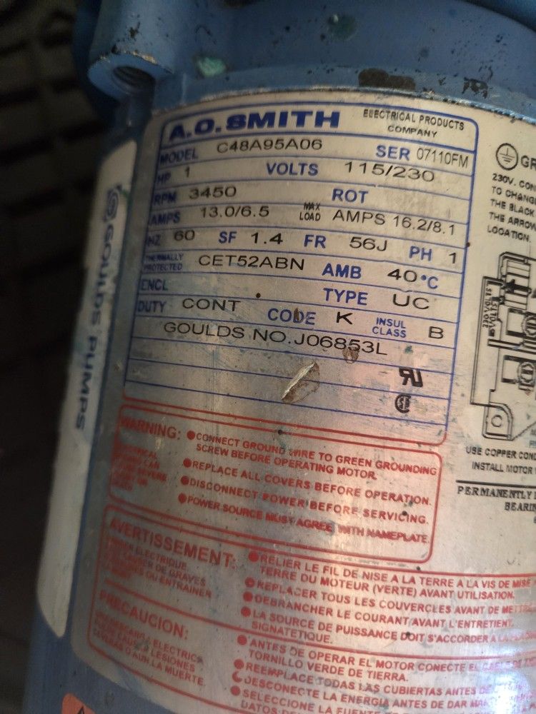 Goulds Well Pump A.O Smith