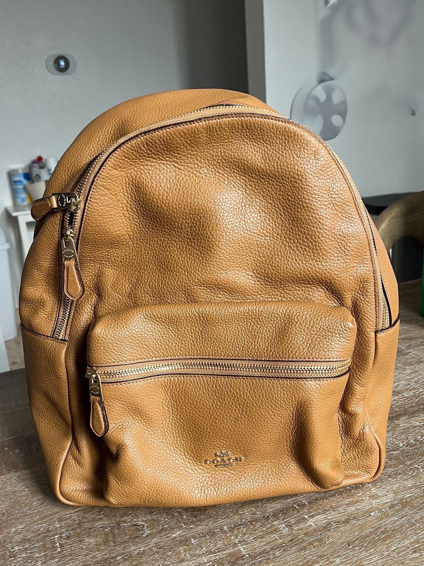 Tan Coach Backpack