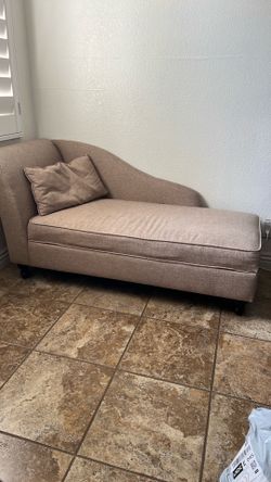 Beige Chaise with Storage