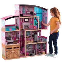 NEW KidKraft Wooden Dollhouse Shimmer Mansion for 12" Dolls