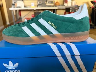 Adidas Gazelle Indoor Green Suede Sneakers. Size 11.5 men
