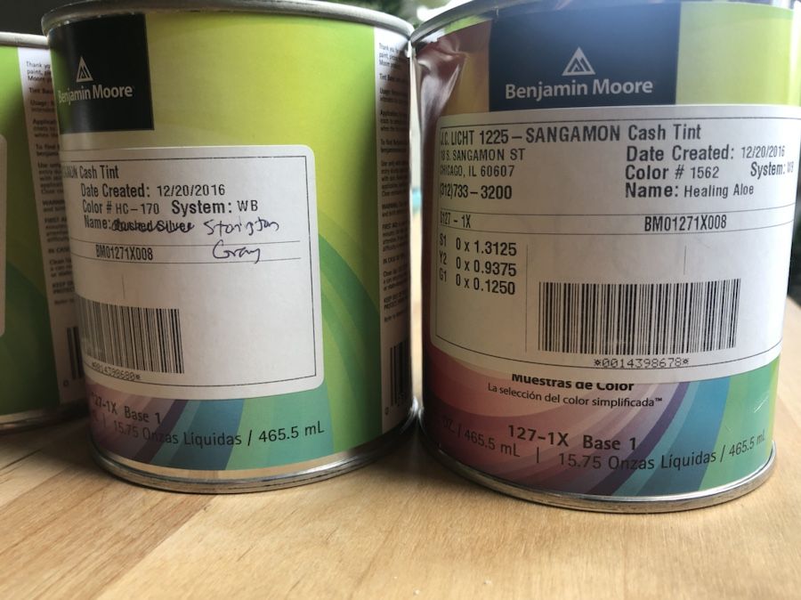 Still Available 20 Benjamin Moore Sample Paint Cans Gray Blue White