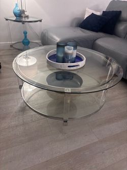 Glass Table living room set