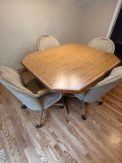 Dining Set with 4 Chairs and 18” Leaf