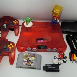 Clear Red Nintendo 64 